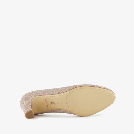 Dames pumps met glitters champagne