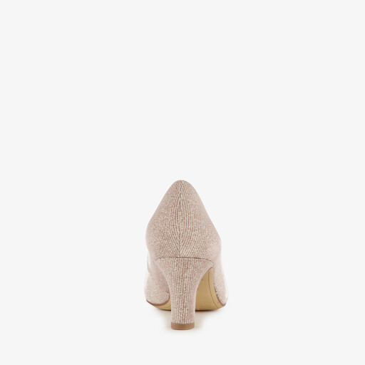 Dames pumps met glitters champagne