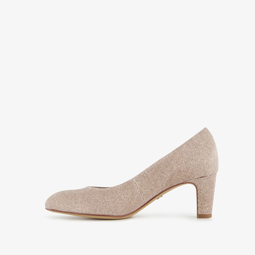 Dames pumps met glitters champagne