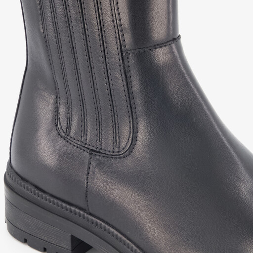 Haper leren dames Chelsea boots zwart