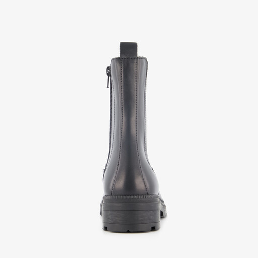 Haper leren dames Chelsea boots zwart