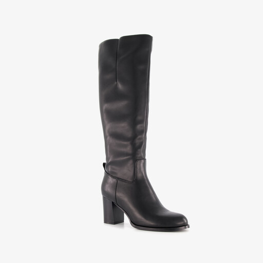 Hoge dames laarzen met hak zwart