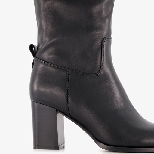 Hoge dames laarzen met hak zwart