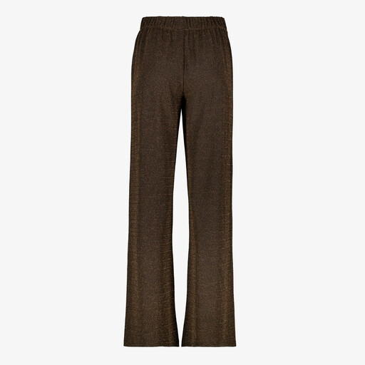 Dames wide leg broek zwart goud