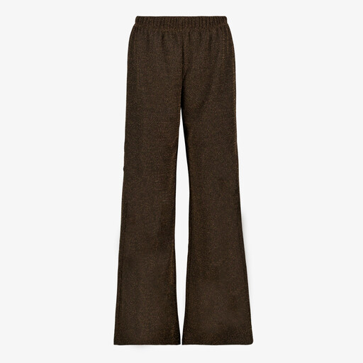 Dames wide leg broek zwart goud