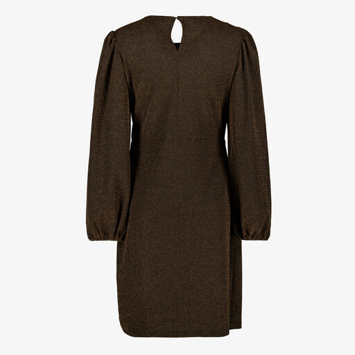 Dames party jurk zwart met gouden shimmer