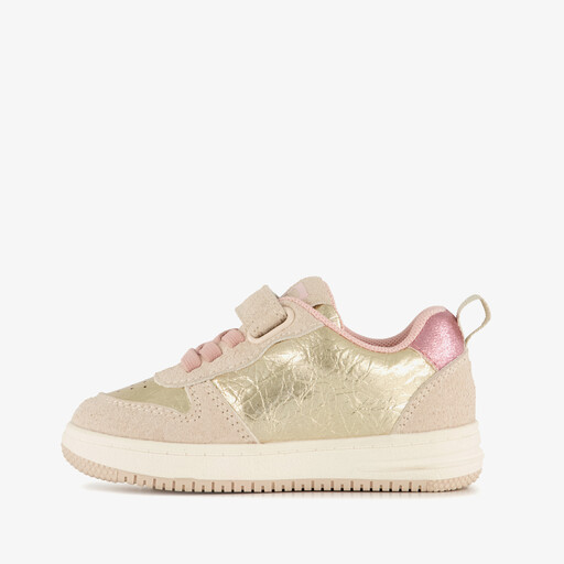 Meisjes sneakers roze metallic