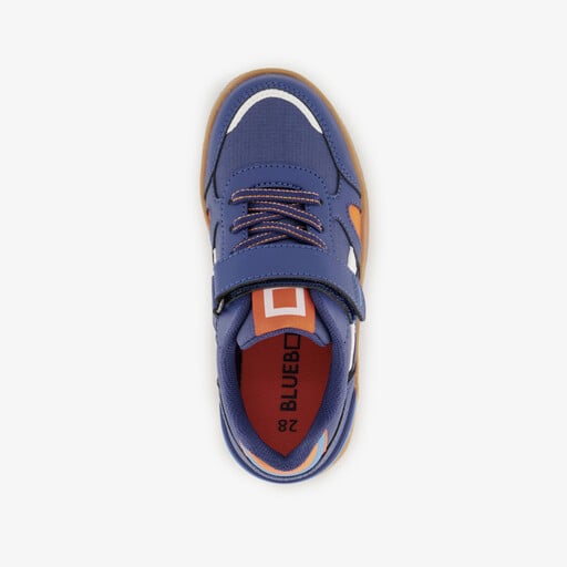 Jongens sneakers blauw oranje