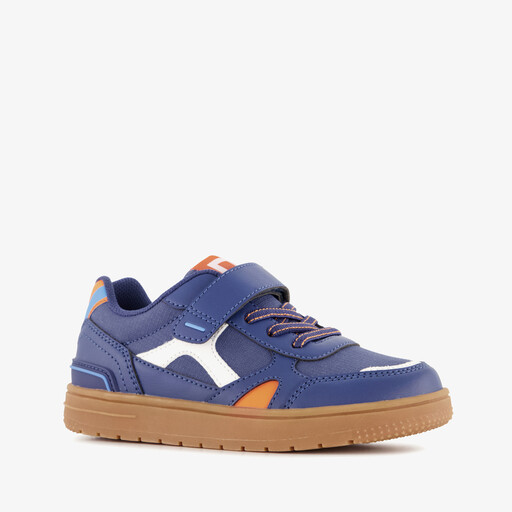 Jongens sneakers blauw oranje
