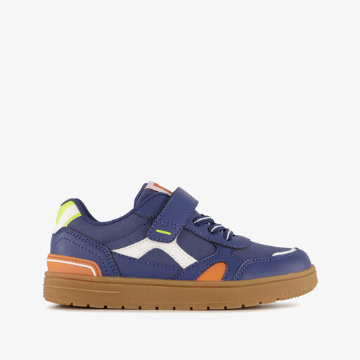 Jongens sneakers blauw oranje