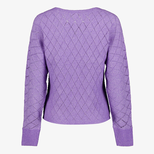 Gehaakte dames trui paars