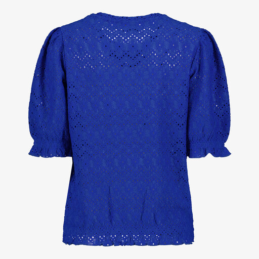 Kanten dames top blauw