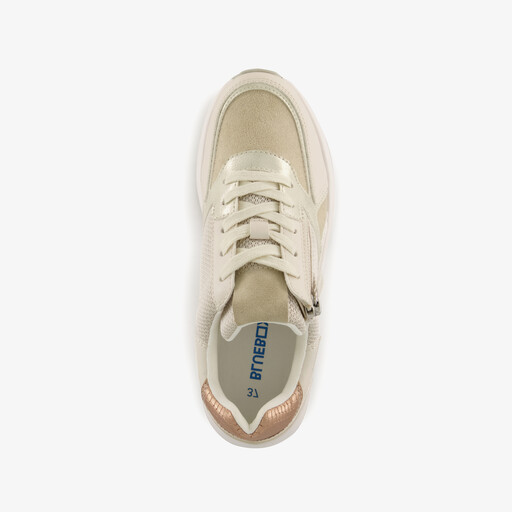 Dames sneakers beige goud