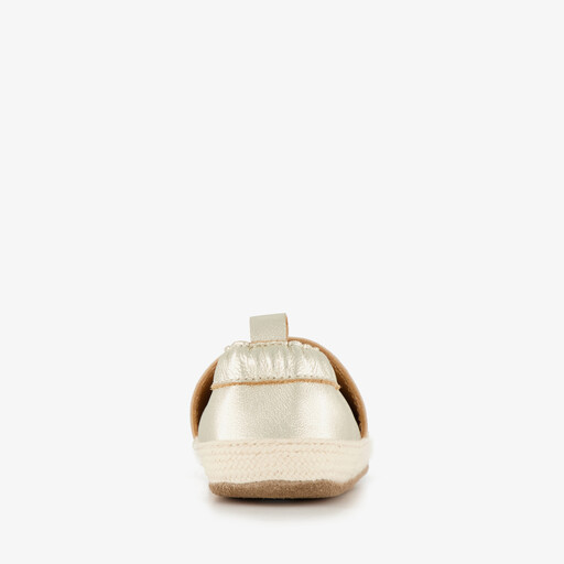Leren babyschoenen goud