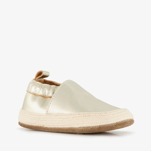 Leren babyschoenen goud