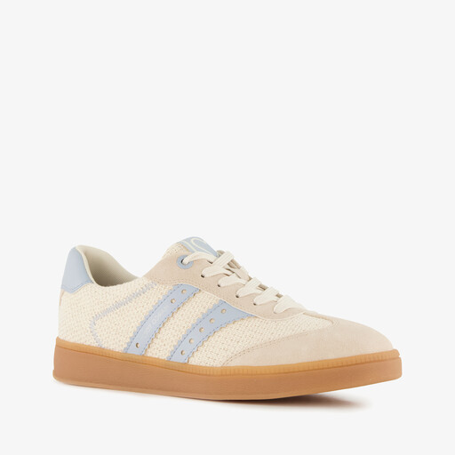 Dames sneakers beige blauw