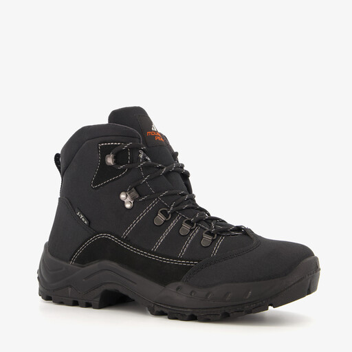 Leren dames wandelschoenen zwart