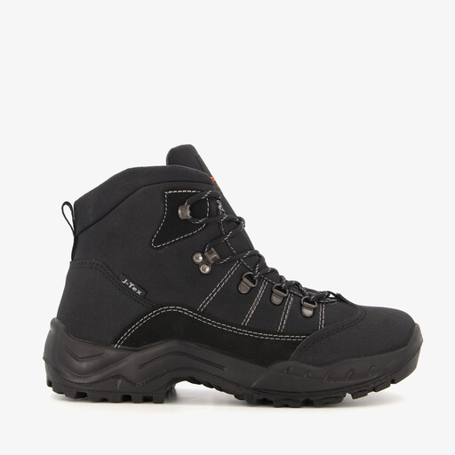 Leren dames wandelschoenen zwart