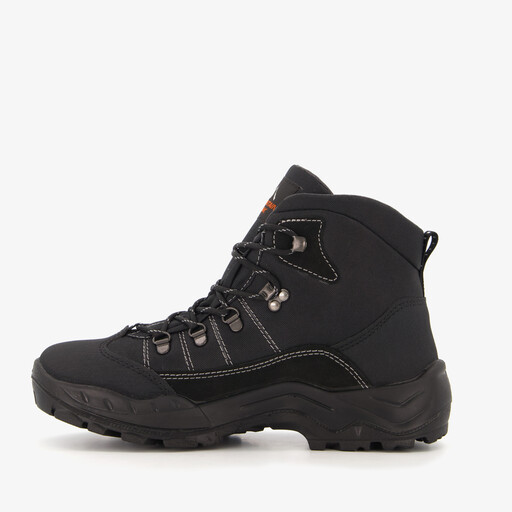 Leren dames wandelschoenen zwart