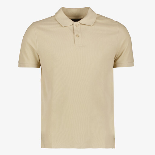 Heren polo beige