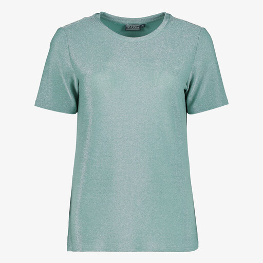 Dames top met glitters groen
