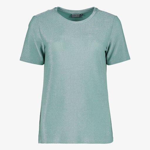 Dames top met glitters groen