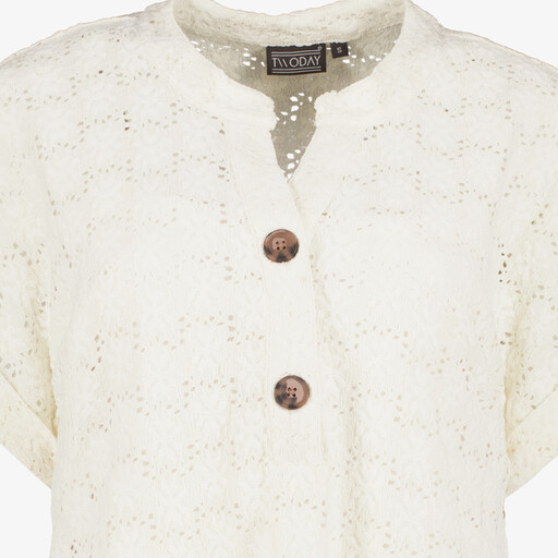 Gehaakt dames T-shirt wit