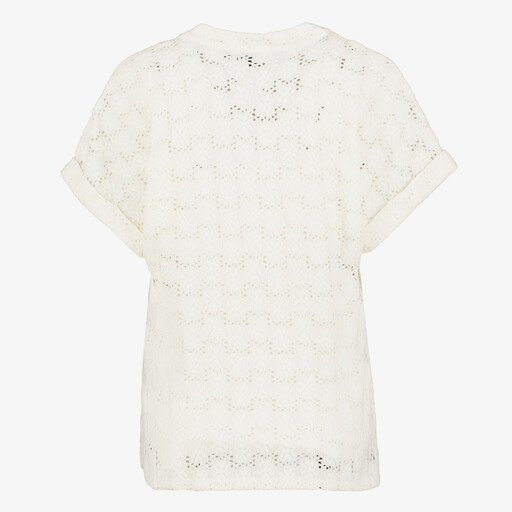 Gehaakt dames T-shirt wit