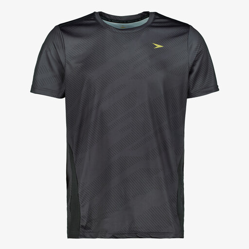 Dry heren voetbal T-shirt met print zwart