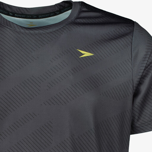 Dry heren voetbal T-shirt met print zwart