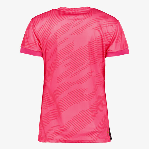 Dry dames voetbal T-shirt met print roze zwart