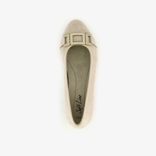 Dames pumps met H leest beige