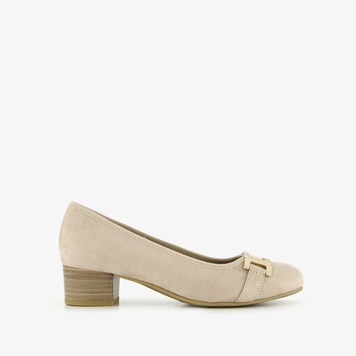 Dames pumps met H leest beige