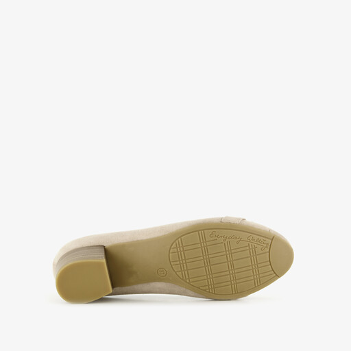 Dames pumps met H leest beige