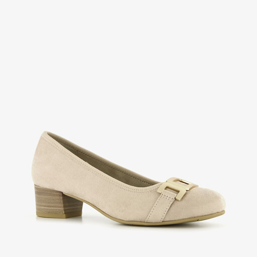 Dames pumps met H leest beige
