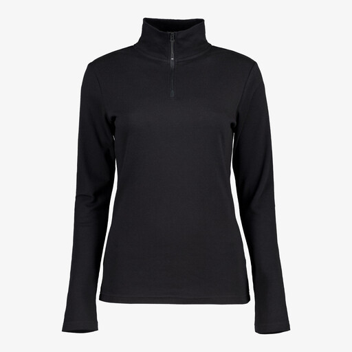 Dames skipully met rits zwart