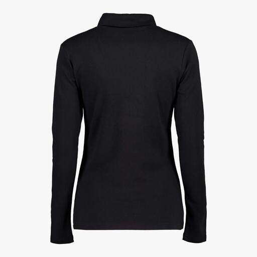 Dames skipully met rollneck zwart