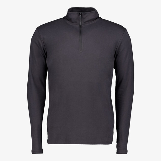 Heren skipully met rits zwart