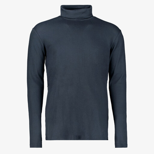 Heren skipully met rollneck blauw