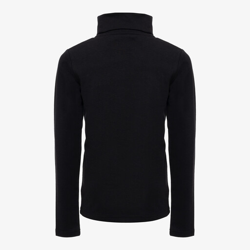 Kinder skipully met rollneck zwart