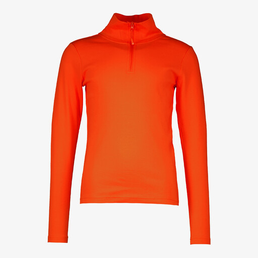 Kinder skipully met rits oranje