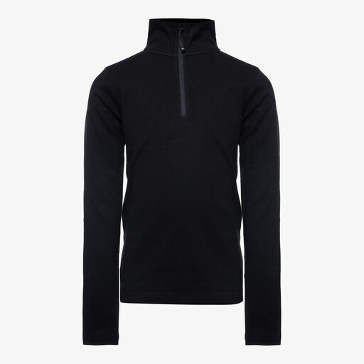 Kinder skipully met rits zwart