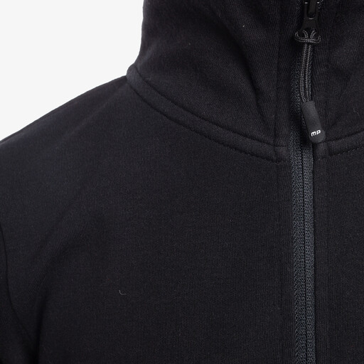 Kinder skipully met rits zwart