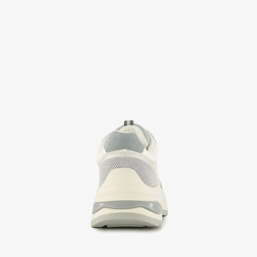Leren dames sneakers met luipaardprint wit
