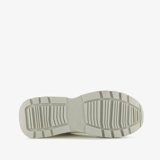 Leren dames sneakers met luipaardprint wit