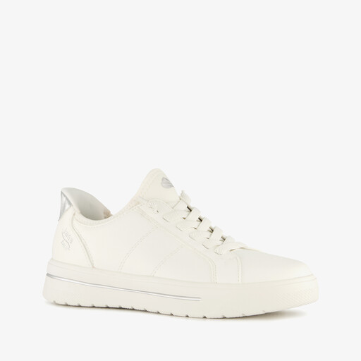Step In dames sneakers met H leest wit zilver