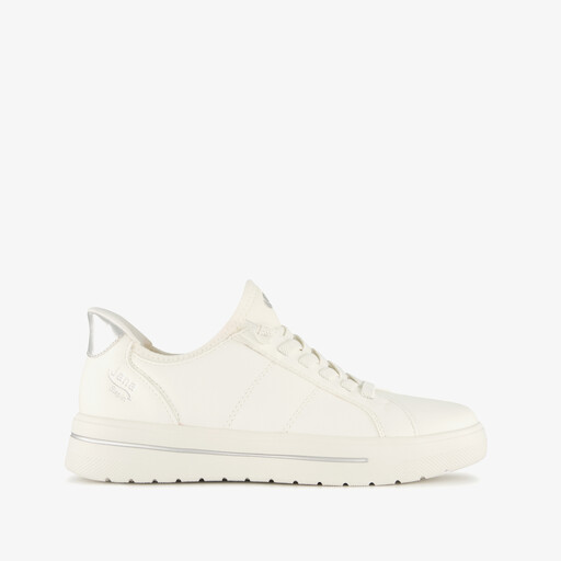 Step In dames sneakers met H leest wit zilver