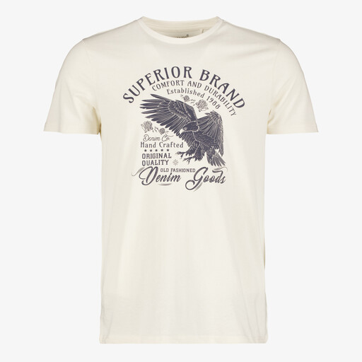 Heren T-shirt met opdruk wit