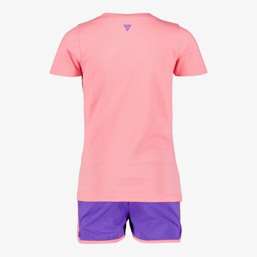 Meisjes sport set roze paars