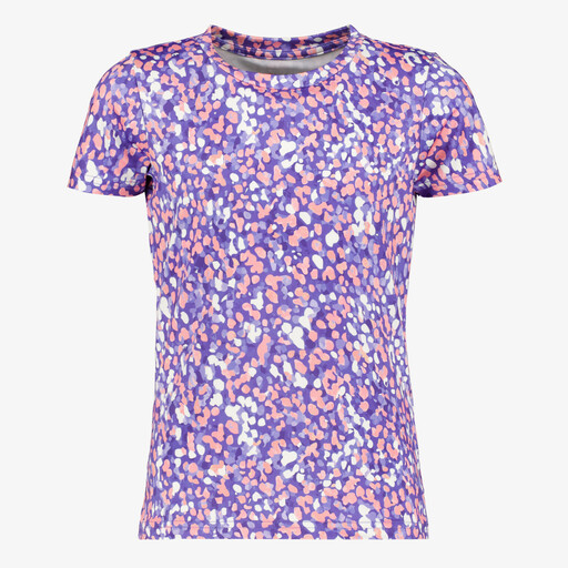 Meisjes sport T-shirt met print paars roze